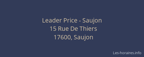 Leader Price - Saujon