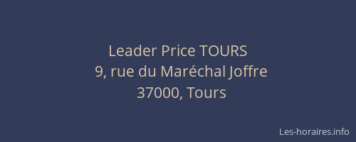 Leader Price TOURS