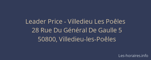 Leader Price - Villedieu Les Poêles