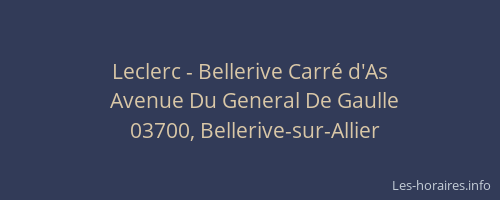Leclerc - Bellerive Carré d'As