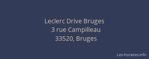 Leclerc Drive Bruges