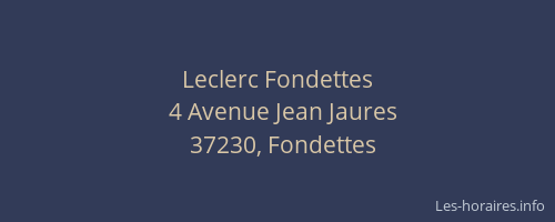 Leclerc Fondettes