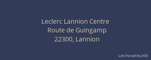 Leclerc Lannion Centre