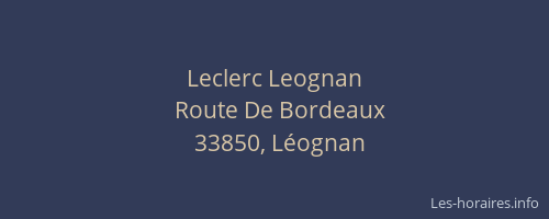 Leclerc Leognan