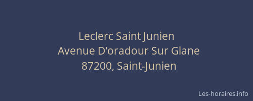 Leclerc Saint Junien