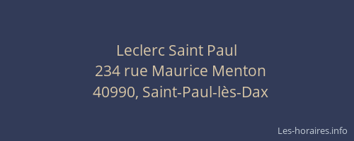 Leclerc Saint Paul