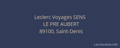 Leclerc Voyages SENS