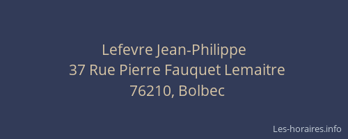 Lefevre Jean-Philippe