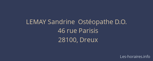 LEMAY Sandrine  Ostéopathe D.O.