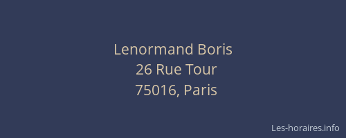 Lenormand Boris