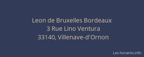 Leon de Bruxelles Bordeaux