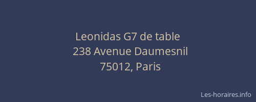 Leonidas G7 de table