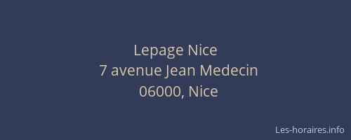 Lepage Nice