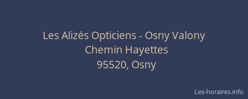 Les Alizés Opticiens - Osny Valony