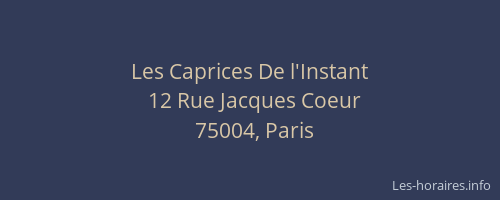 Les Caprices De l'Instant