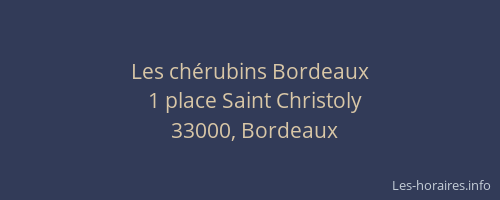 Les chérubins Bordeaux