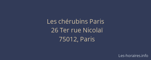 Les chérubins Paris