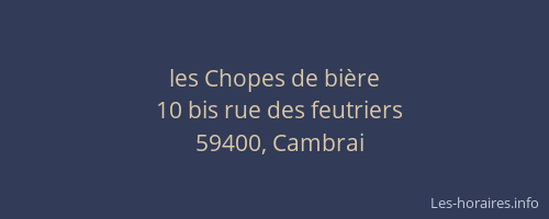 les Chopes de bière