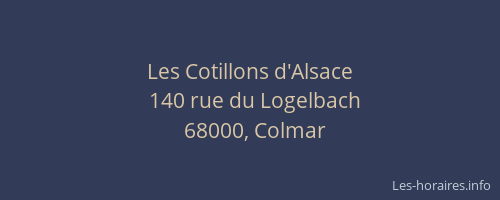 Les Cotillons d'Alsace