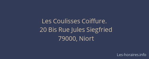 Les Coulisses Coiffure.