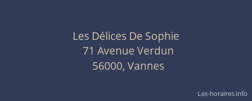 Les Délices De Sophie