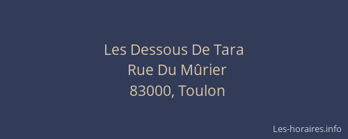 Les Dessous De Tara