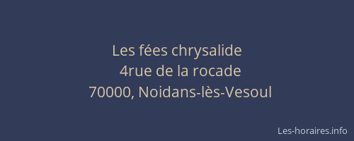 Les fées chrysalide