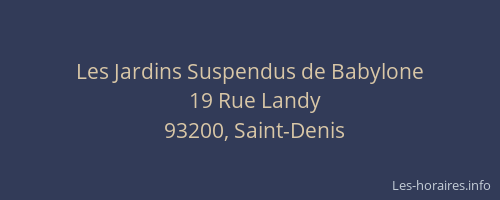 Les Jardins Suspendus de Babylone