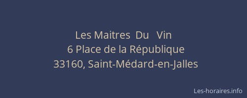 Les Maitres  Du   Vin