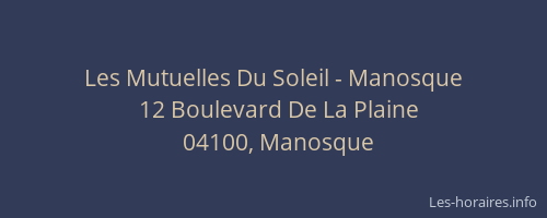 Les Mutuelles Du Soleil - Manosque