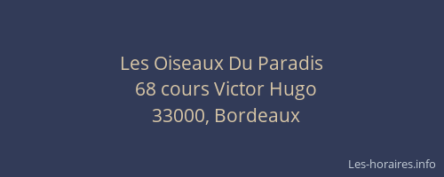 Les Oiseaux Du Paradis