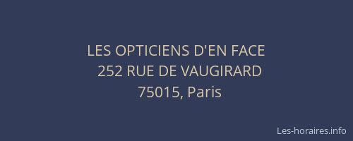 LES OPTICIENS D'EN FACE