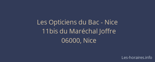 Les Opticiens du Bac - Nice