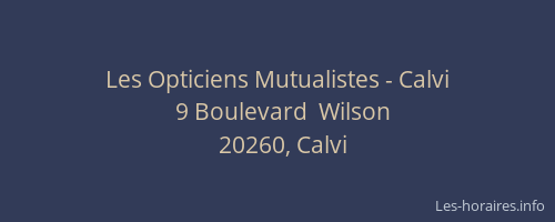 Les Opticiens Mutualistes - Calvi