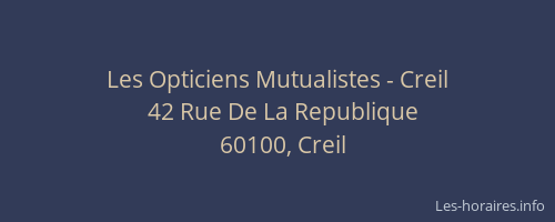 Les Opticiens Mutualistes - Creil