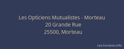 Les Opticiens Mutualistes - Morteau