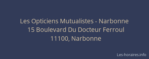 Les Opticiens Mutualistes - Narbonne