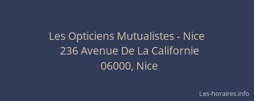 Les Opticiens Mutualistes - Nice