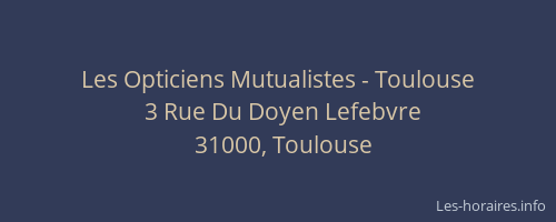 Les Opticiens Mutualistes - Toulouse