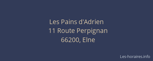 Les Pains d'Adrien