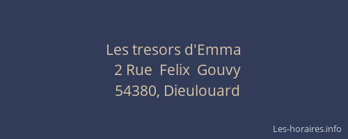 Les tresors d'Emma