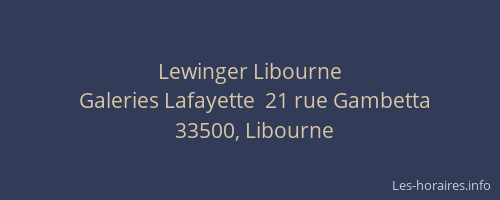 Lewinger Libourne