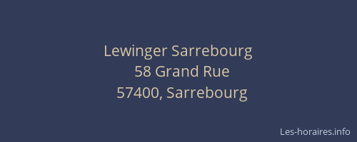 Lewinger Sarrebourg