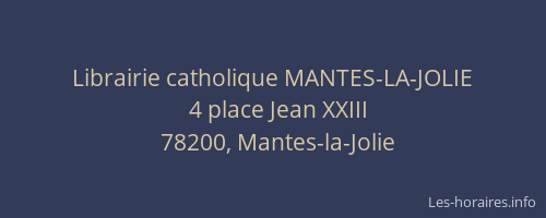 Librairie catholique MANTES-LA-JOLIE