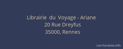 Librairie  du  Voyage - Ariane