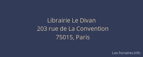 Librairie Le Divan