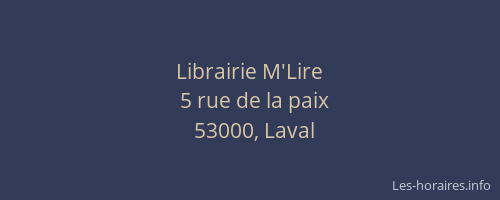 Librairie M'Lire