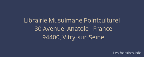 Librairie Musulmane Pointculturel