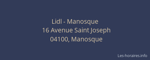 Lidl - Manosque