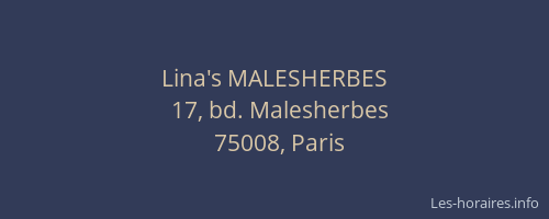 Lina's MALESHERBES